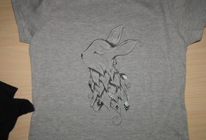 Samarreta de impresión de camiseta gris por impresora de camiseta A2 WER-D4880T